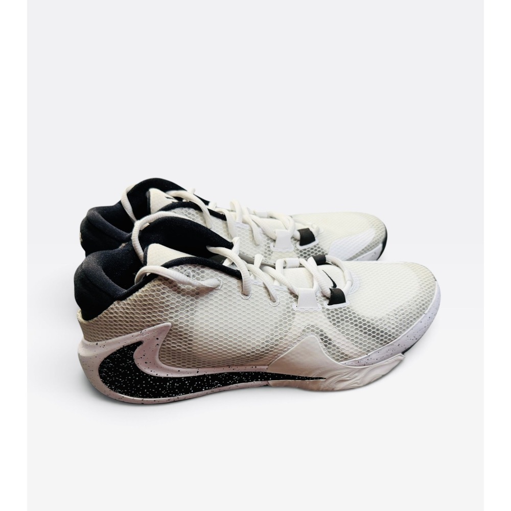 Nike Zoom Freak 1 Basketball Shoes Mens 10 White Oreo Speckled Mesh